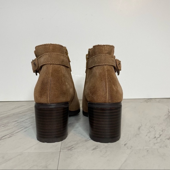 New! Naturalizer Lydia Tan Suede Ankle Bootie 7M - Picture 3 of 13